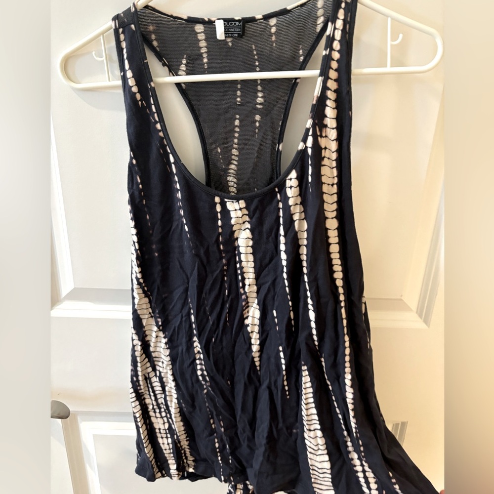 Volcom Sleeveless Blouse, Sheer Racerback with cute Cutouts